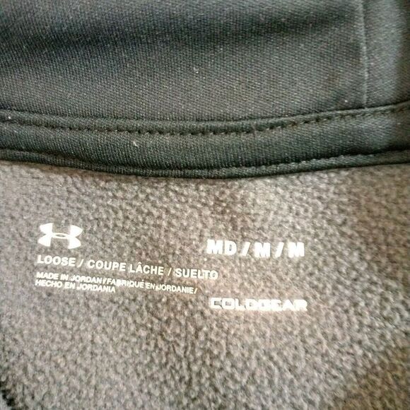 Under Armour ColdGear Mens Gray Loose Fit Pullover Hoodie. Mock Neck - Picture 5 of 5